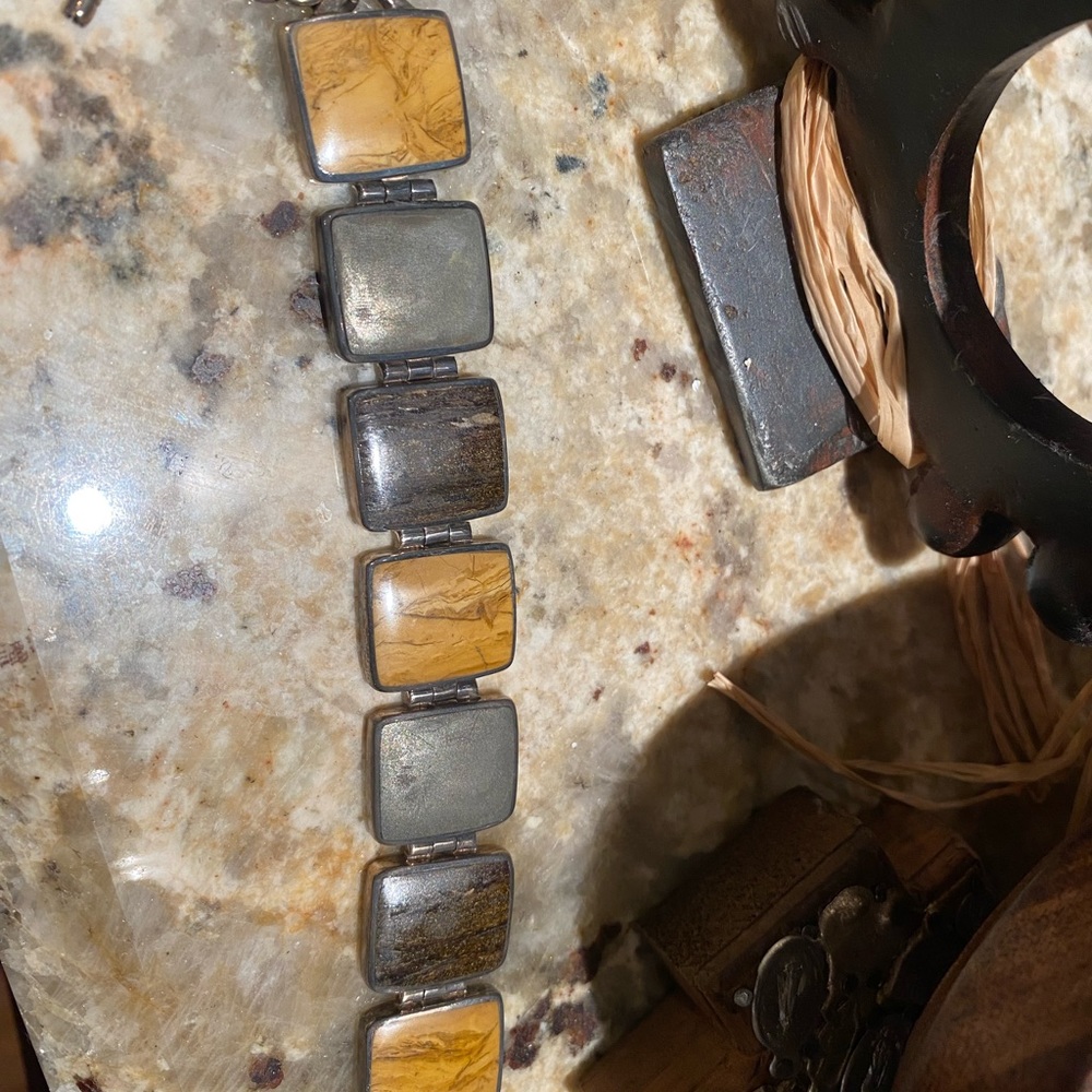 Silpada Square Stone Toggle Bracelet - image 5